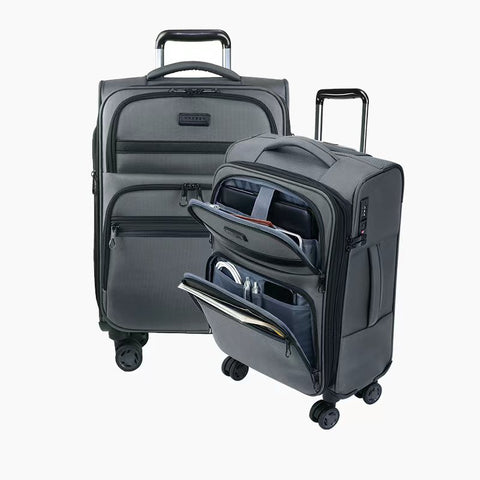 KROSER Softside Expandable Carry On Luggage with Spinner Wheels