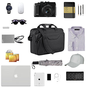 KROSER™ 17.3 Inch Laptop Bag Briefcase,Black