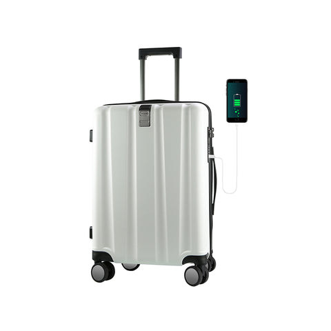 KROSER 20" Hardside Expandable Carry On Luggage, Black