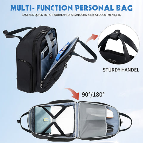 KROSER Carry On Underseat Multi-functional, 16-inch Lightweight Overnight Suitcase