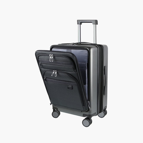 KROSER Hardside Expandable Carry On Luggage 22x14x9 Airline Approved With Front Business Pockets, 20 Inch Suitcases with Wheels, Carry on Suitcase with TSA Lock & USB Port, Multicolour