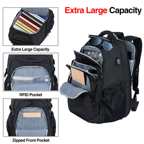 KROSER™ Travel Laptop Backpack 18.4 Inch XXXL Gaming Backpack