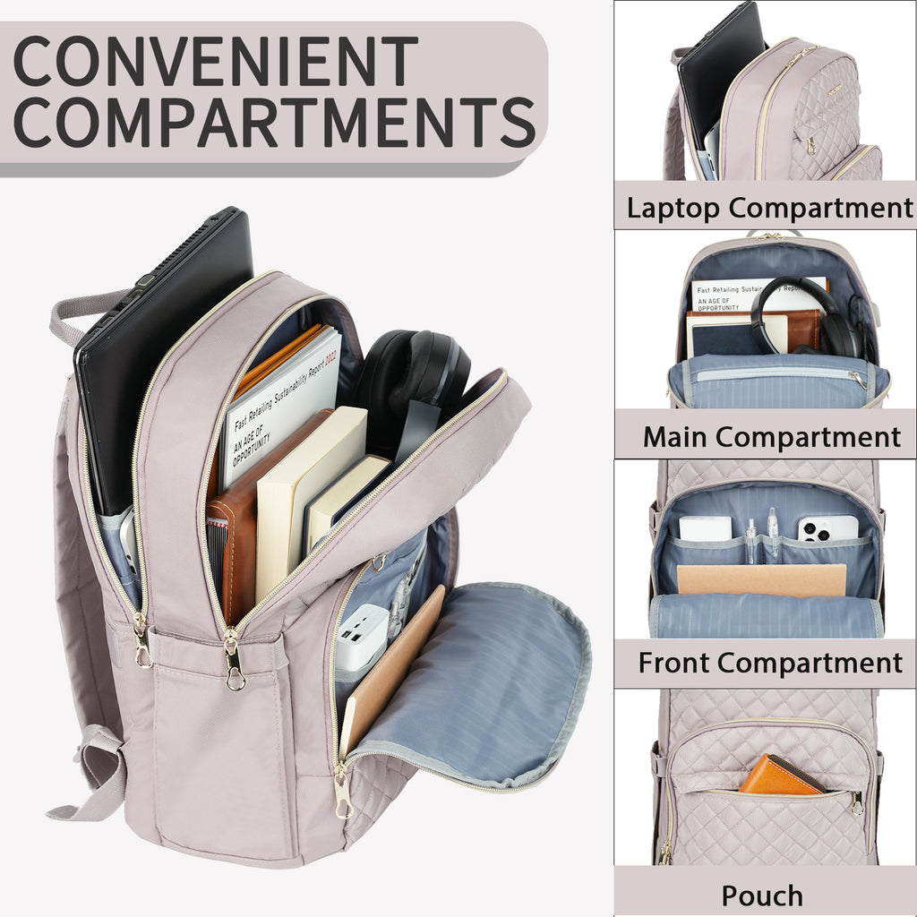 KROSER 15.6" Laptop Backpack with USB Port