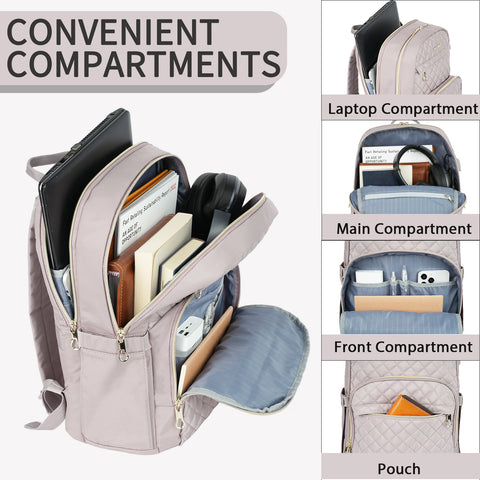 KROSER Laptop Bag Backpack, 15.6" Laptop Backpacks, Nylon