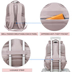 KROSER 17" Quilted Laptop Backpack with USB & RFID