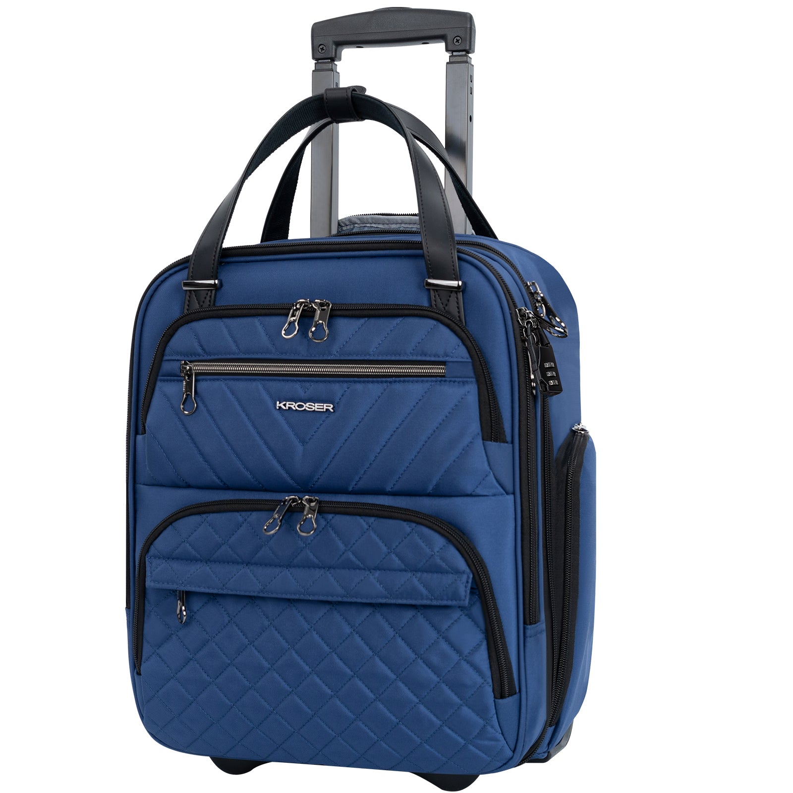 KROSER 16" Underseat Carry-On Suitcase with Laptop Compartment