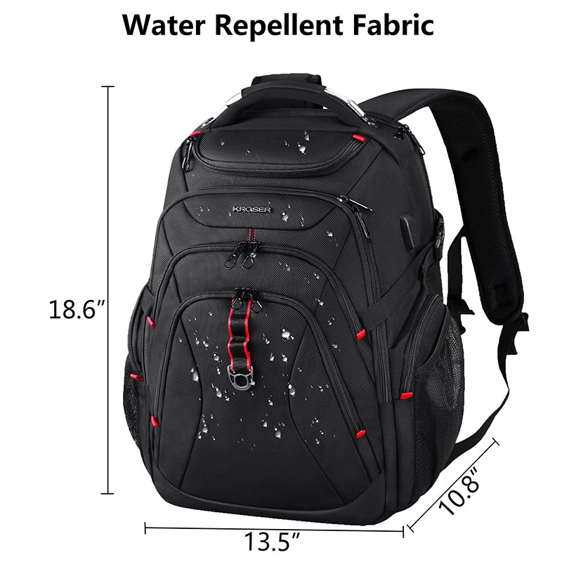KROSER 17.3" XL Travel Laptop Backpack with Hard Shell & RFID