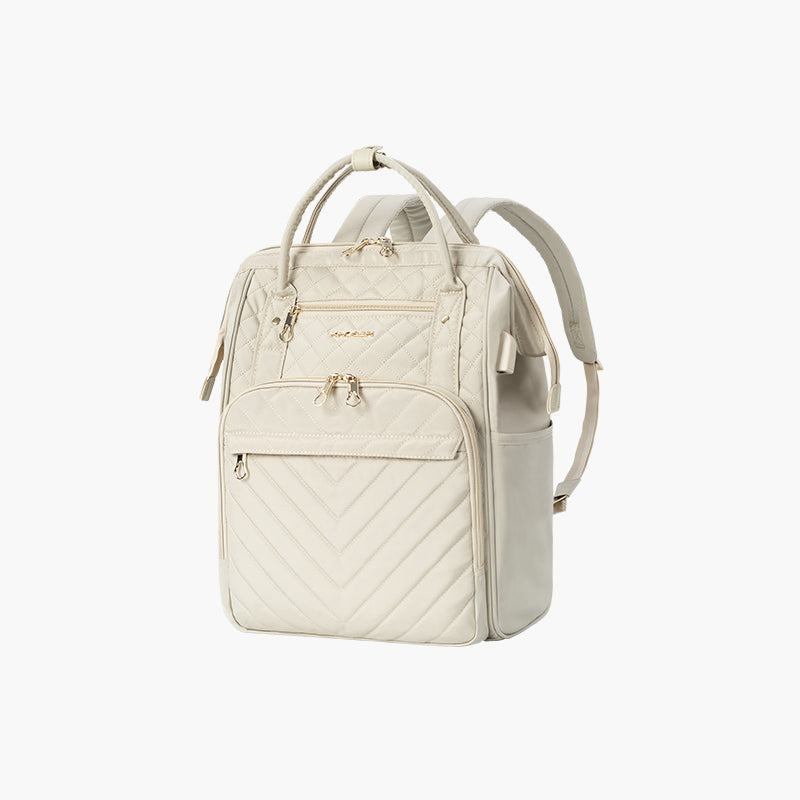 KROSER 17" Quilted Laptop Backpack with USB Port