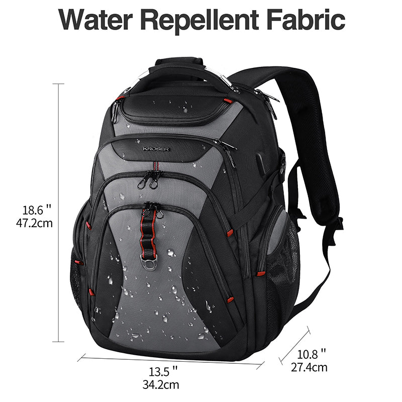 KROSER 17.3" Travel Laptop Backpack with Hard Shell & RFID