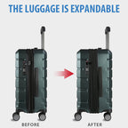KROSER 20" Hardside Expandable Carry-On Luggage with TSA Lock