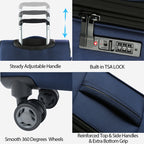 KROSER 20" Softside Expandable Carry-On Luggage with USB & TSA Lock