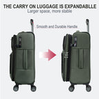 KROSER 20" Softside Expandable Carry-On Luggage with USB & TSA Lock