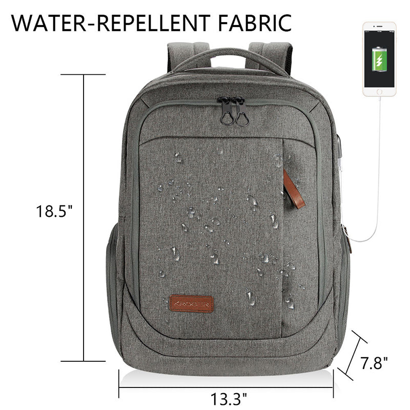 KROSER 17.3" Large Laptop Backpack with USB Charging Port