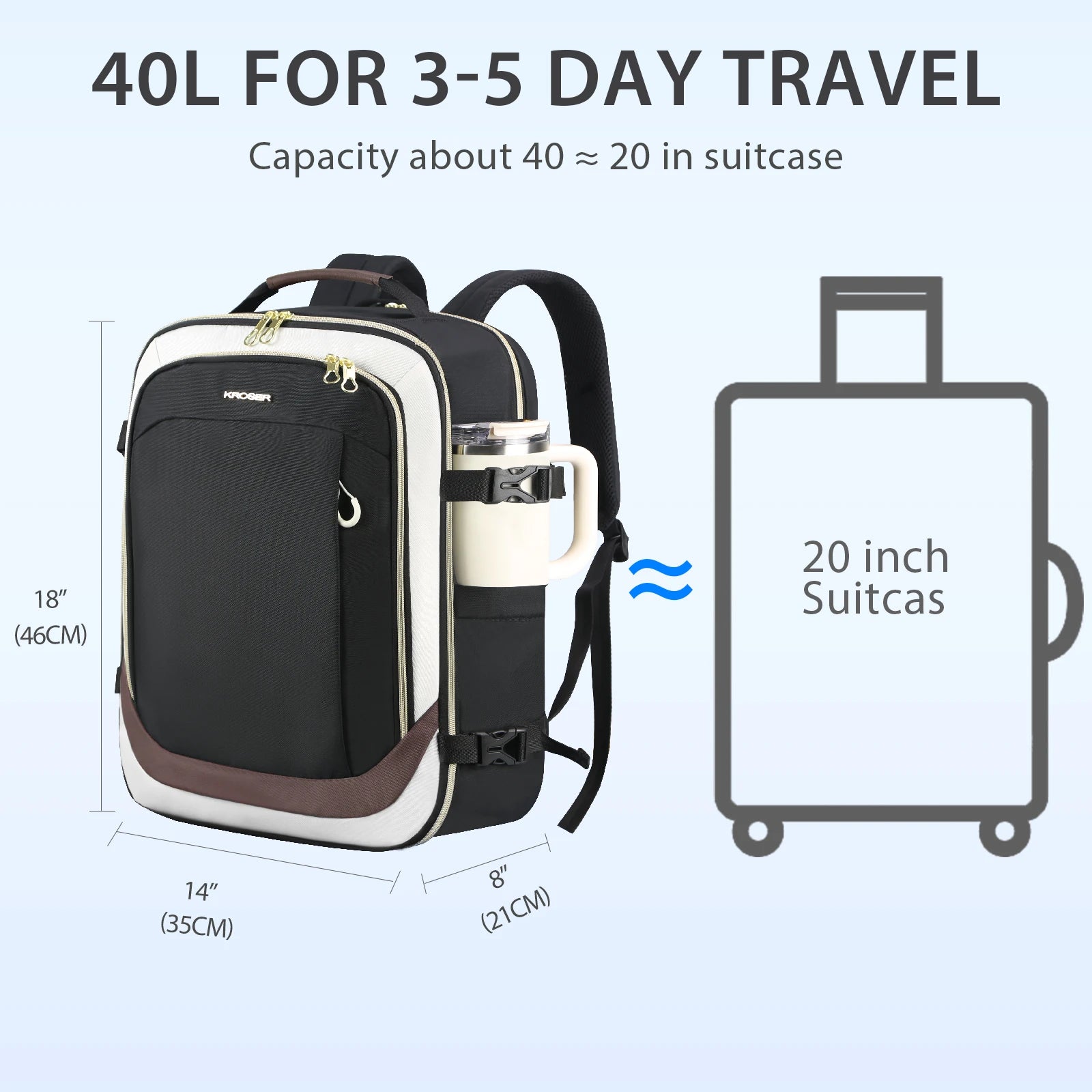 KROSER Business Travel Backpack