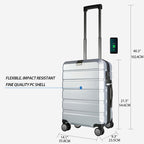 KROSER 20" Hardside Expandable Carry-On Luggage with TSA Lock