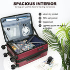 KROSER 20" Top-Loading Carry-On Luggage with USB & TSA Lock