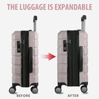 KROSER 20" Hardside Expandable Carry-On Luggage with TSA Lock