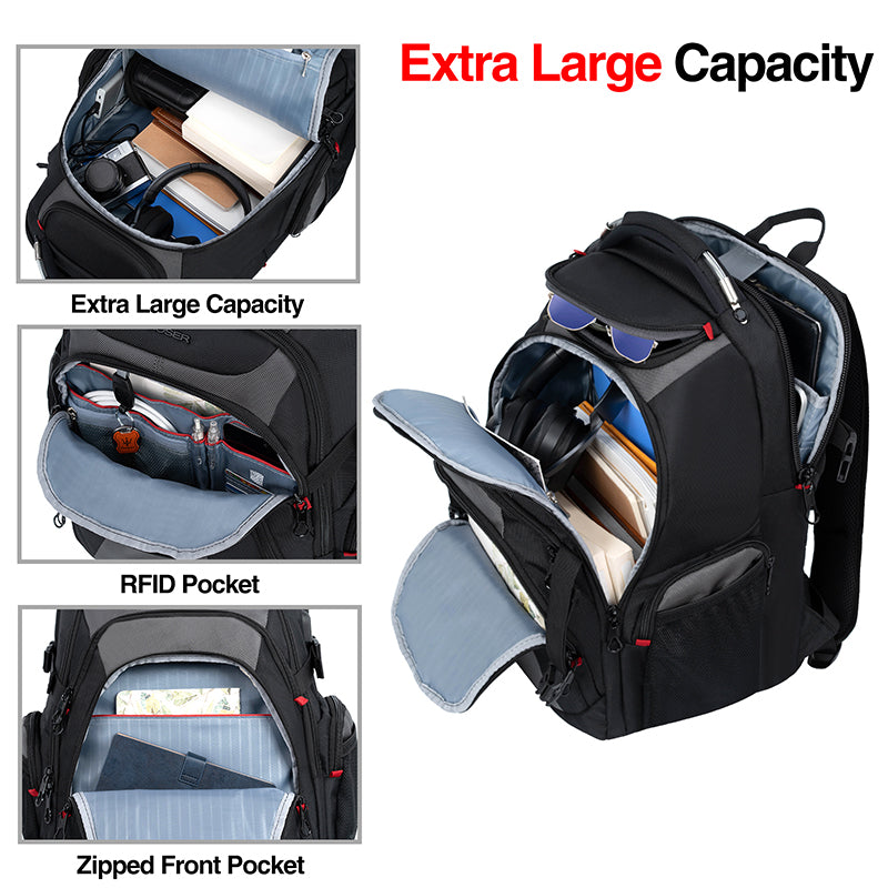 KROSER 17.3" Travel Laptop Backpack with Hard Shell & RFID