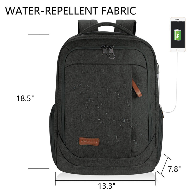 KROSER 17.3" Large Laptop Backpack with USB Charging Port
