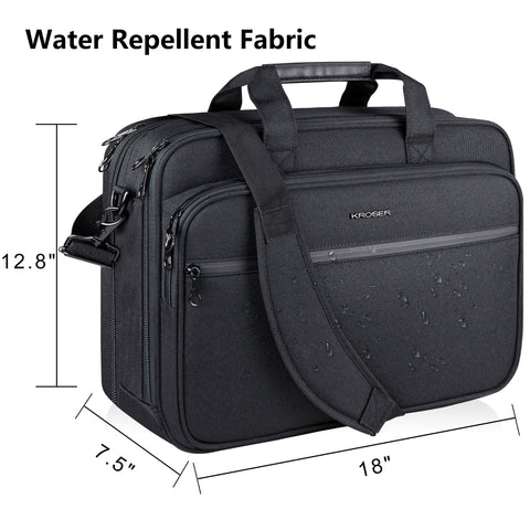 KROSER™ Laptop Briefcase Up to 17.3" Laptop Messenger Bag
