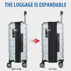 KROSER 20" Hardside Expandable Carry-On Luggage with TSA Lock
