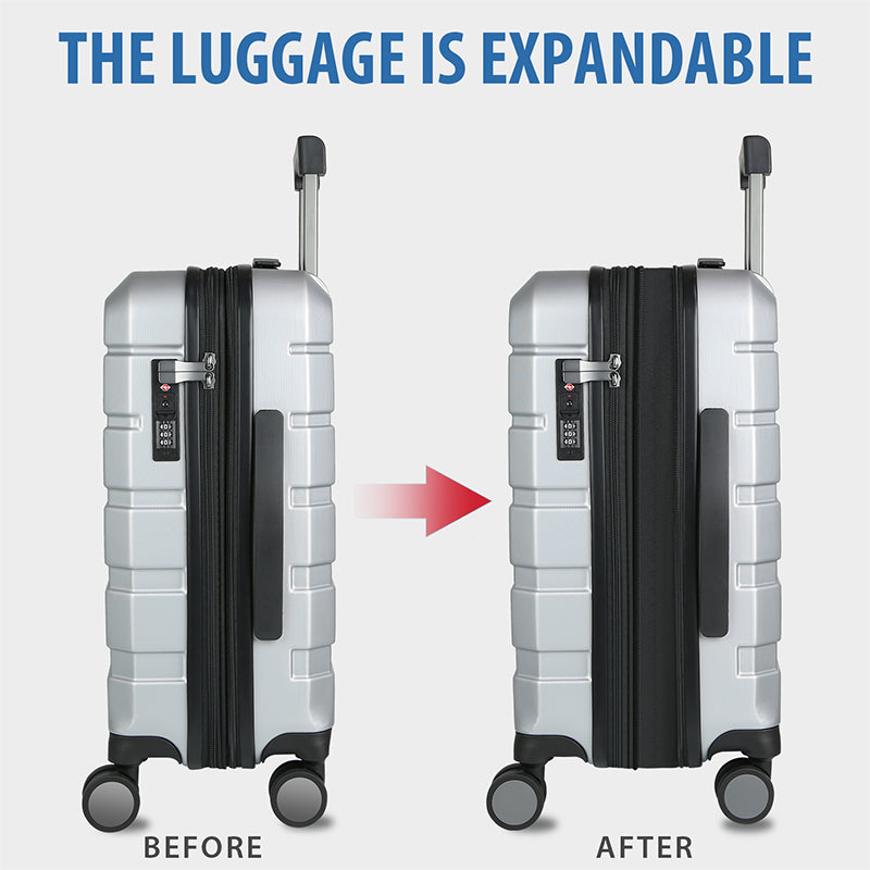 KROSER 20" Hardside Expandable Carry-On Luggage with TSA Lock