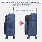KROSER 20" Softside Expandable Carry-On Luggage with USB & TSA Lock