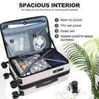 KROSER 20" Top-Loading Carry-On Luggage with USB & TSA Lock