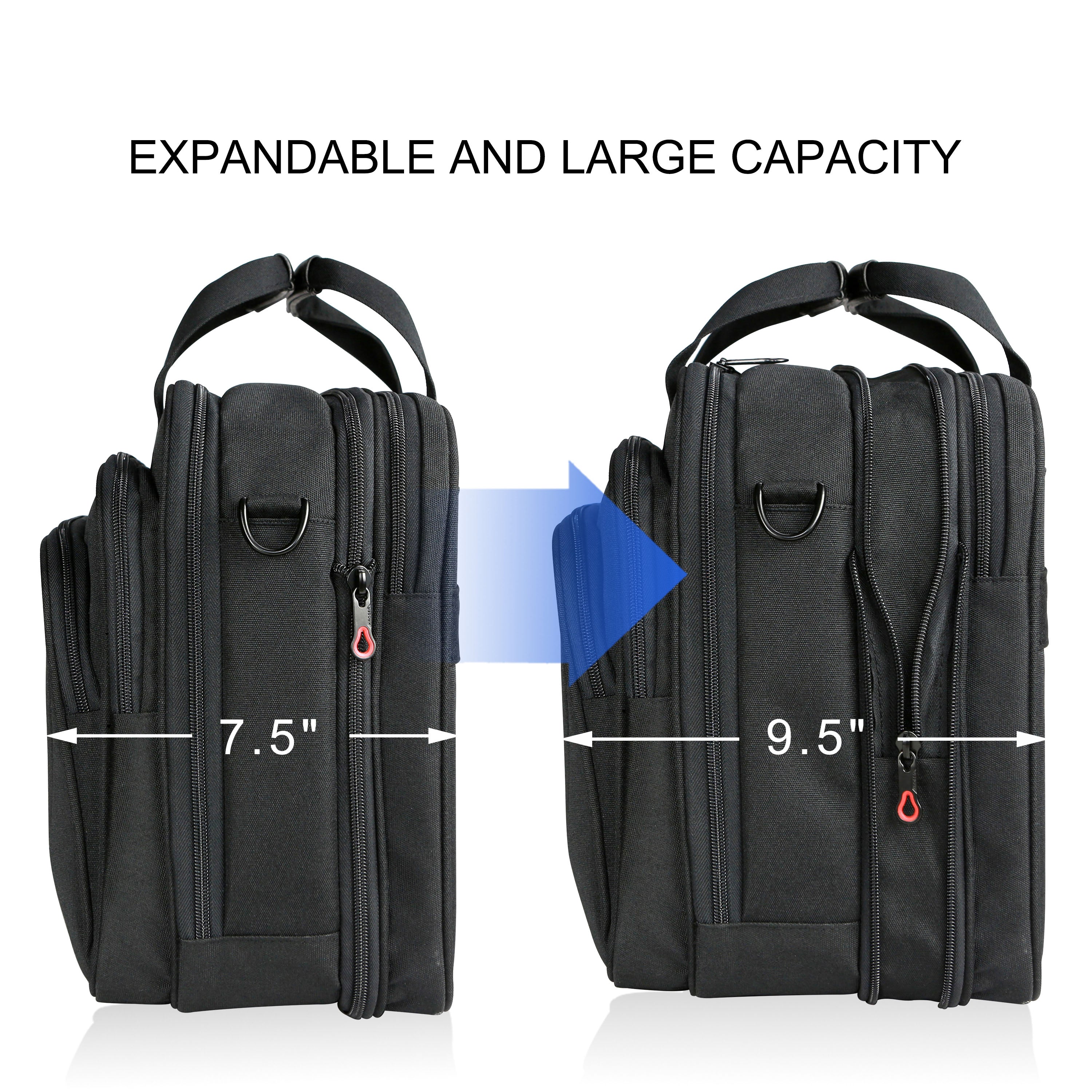 KROSER 17.3" Expandable Laptop Briefcase