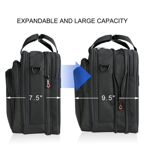 KROSER™ 17.3 Inch Laptop Bag Briefcase,Black