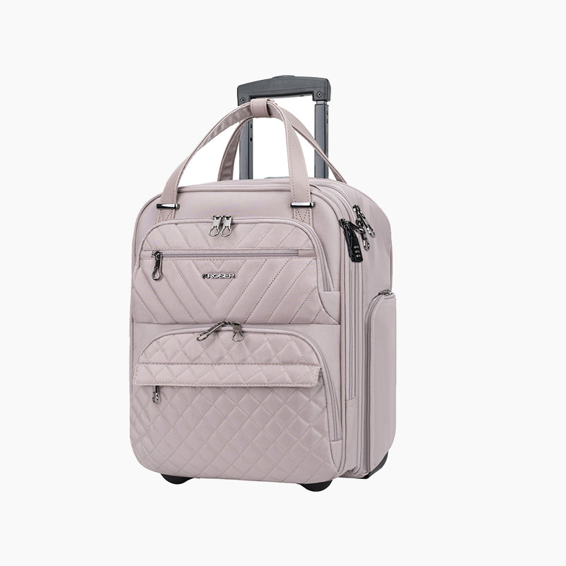 KROSER 16" Underseat Carry-On Suitcase with Laptop Compartment