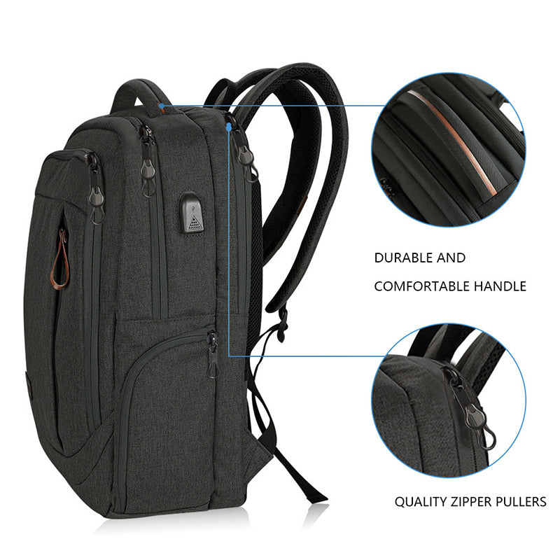 KROSER 17.3" Large Laptop Backpack with USB Charging Port