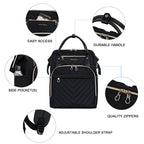 KROSER 17" Quilted Laptop Backpack with USB Port