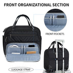 KROSER 17.3" Quilted Rolling Laptop Briefcase
