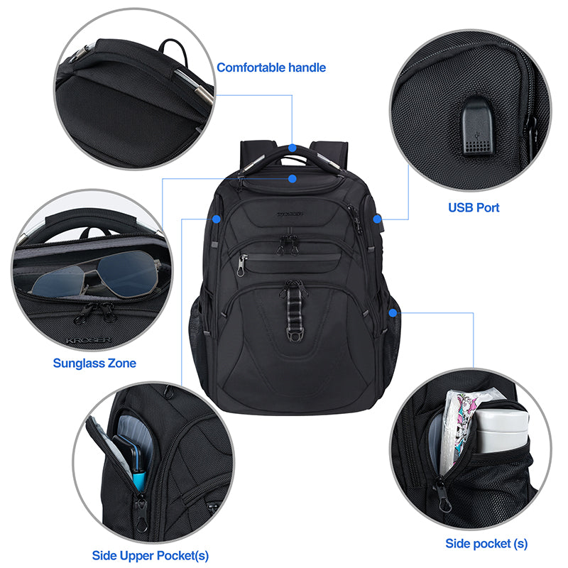 KROSER 18.4" TSA Travel Laptop Backpack with USB & RFID