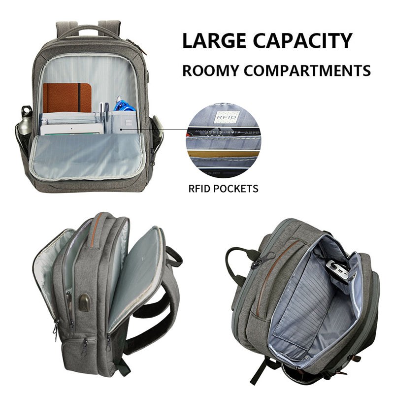 KROSER 17.3" Large Laptop Backpack with USB Charging Port