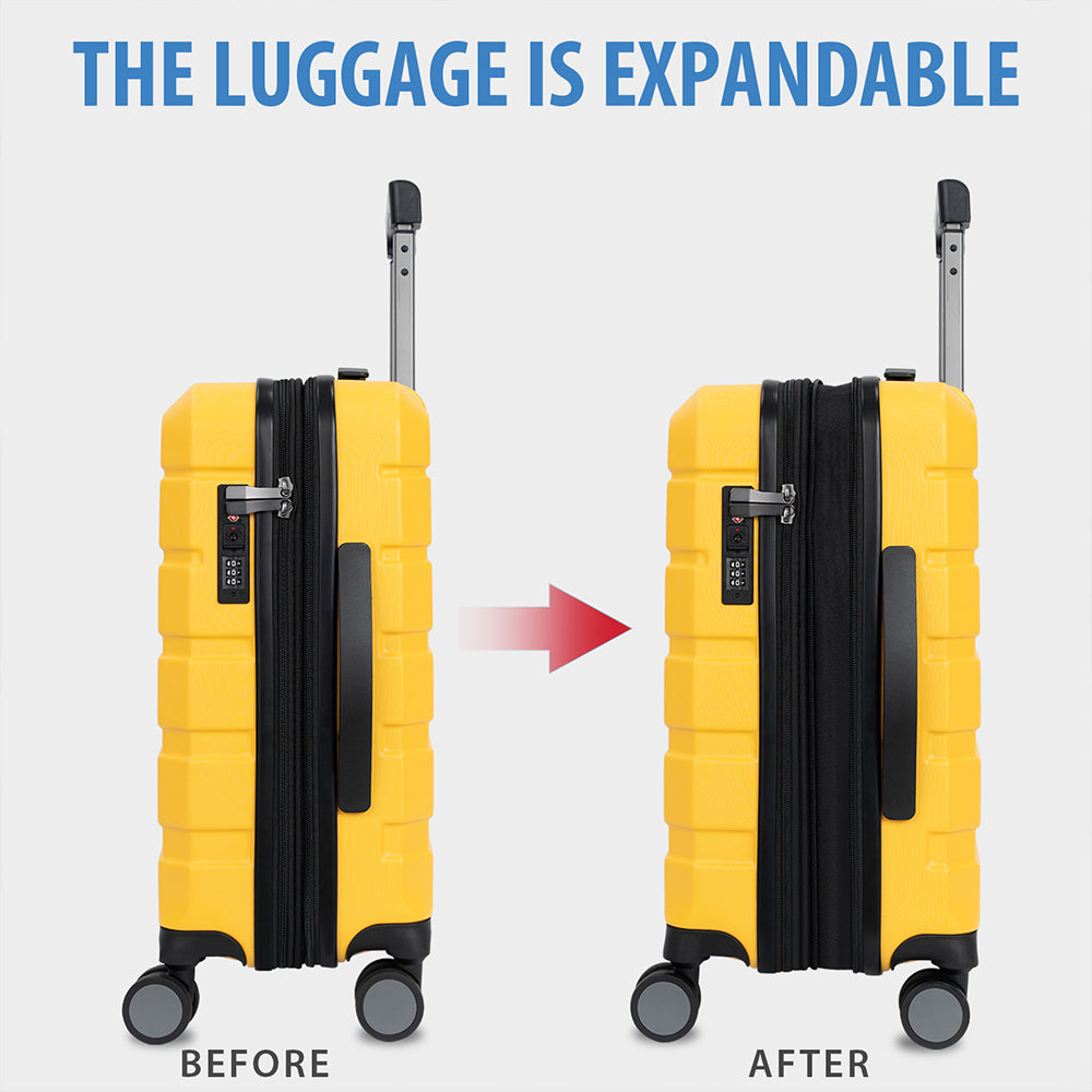 KROSER 20" Hardside Expandable Carry-On Luggage with TSA Lock