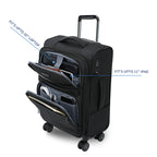 KROSER 20" Softside Expandable Carry-On Luggage with USB & TSA Lock