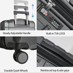 KROSER 20" Hardside Expandable Carry-On Luggage with TSA Lock
