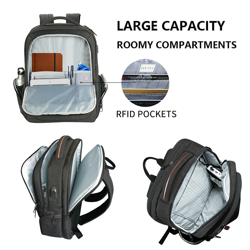 KROSER 17.3" Large Laptop Backpack with USB Charging Port
