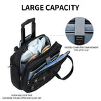 KROSER 17.3" Quilted Rolling Laptop Briefcase