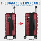 KROSER 20" Hardside Expandable Carry-On Luggage with TSA Lock