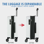 KROSER 20" Hardside Expandable Carry-On Luggage with USB & TSA Lock