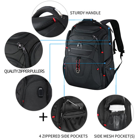 KROSER™ TSA Friendly Travel Laptop Backpack 17.3 inch XL Computer