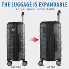 KROSER 20" Hardside Expandable Carry-On Luggage with TSA Lock
