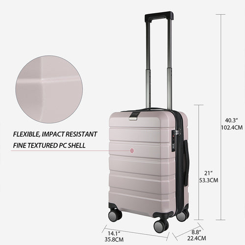 KROSER 20" Hardside Expandable Carry-On Luggage with TSA Lock
