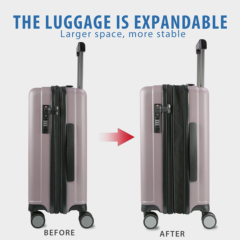KROSER 20" Hardside Expandable Carry-On Luggage with USB & TSA Lock