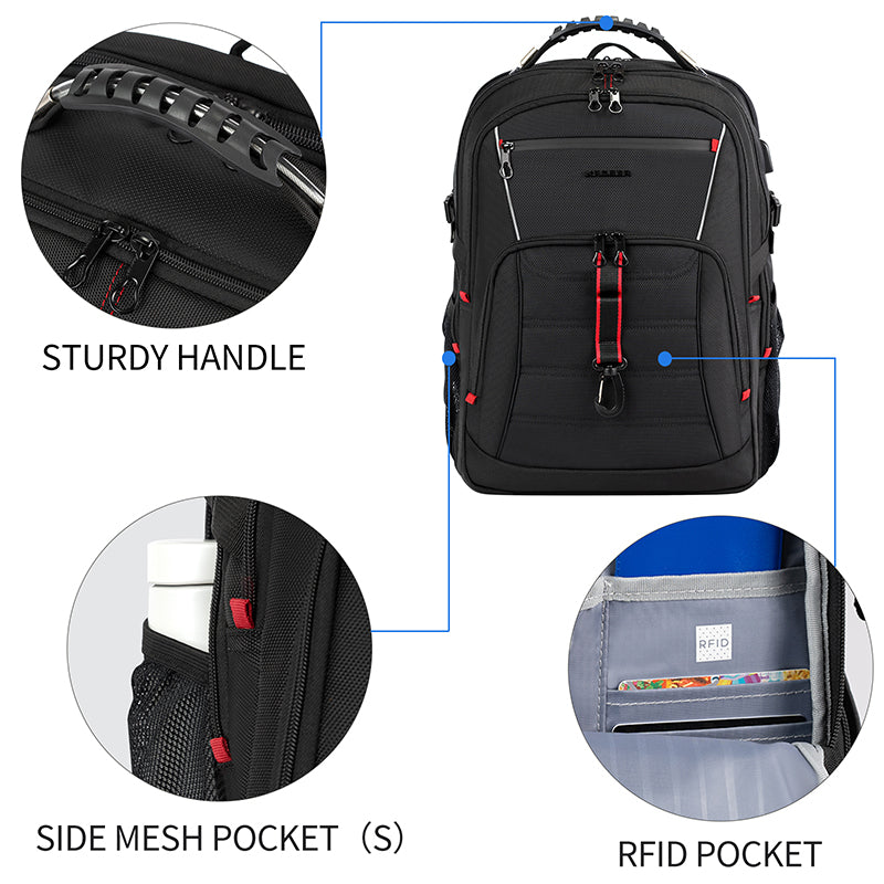 KROSER 18.4" Travel Laptop Backpack with USB & RFID