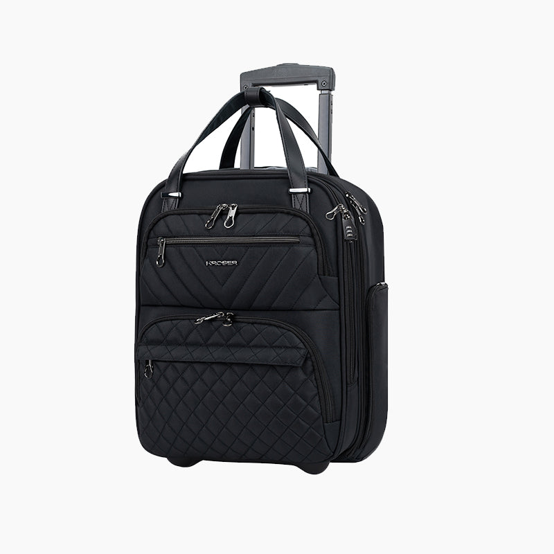 KROSER 16" Underseat Carry-On Suitcase with Laptop Compartment