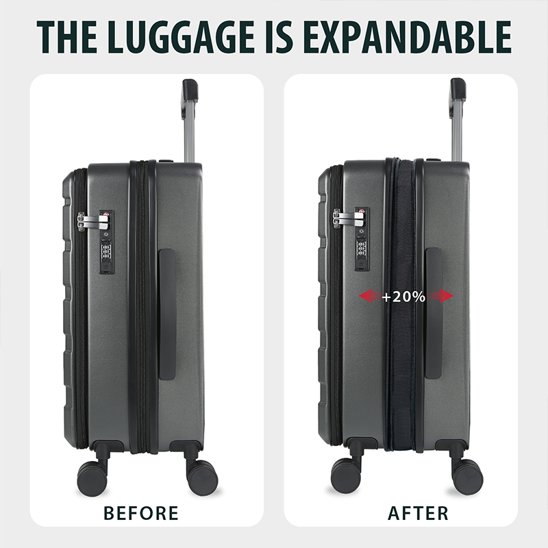 KROSER 20" Top-Loading Carry-On Luggage with USB & TSA Lock